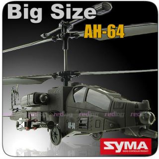 SYMA S009 3 Channel 3ch APACHE AH 64 RC Helicopter +SET