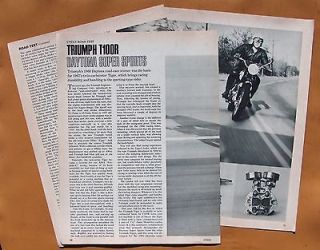 0130 Cycle Road Test 1967 Triumph T100R Daytona Super Sports