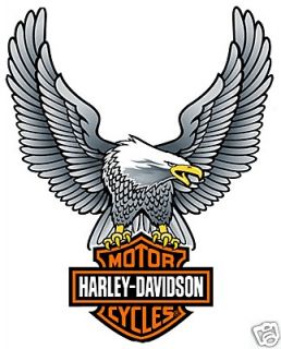 HARLEY DAVIDSON UP WING EAGLE SILVER DECAL