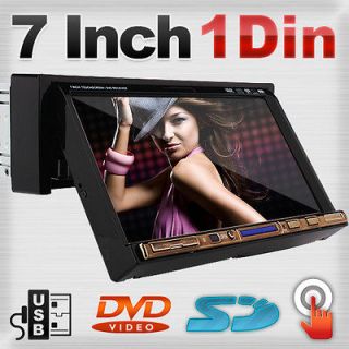 In Deck 7 Inch Touch Screen Auto CD DVD Player One 1 Din Car Stereo FM 