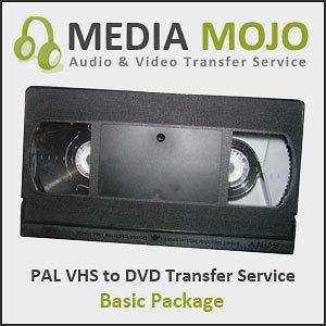 PAL VHS to NTSC DVD Transfer Service (Basic Package)
