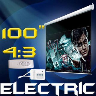 100 43 Electric Projector Projection Screen 80X60 RC Remote Control 
