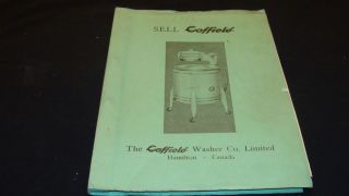 1956 Service Manual Coffield Automatic Washing Machines