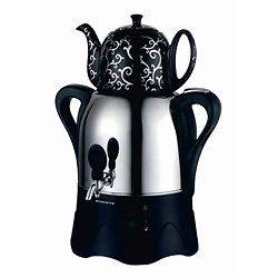   Stainless Steel Electric Tea Maker (Black) S19 3L Body 1L Teapot