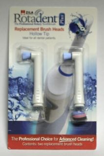 Rotadent PLUS Replacement Brush Heads   Hollow Tip   NEW