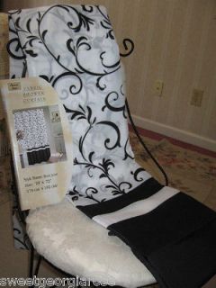 black and white damask curtains in Window Treatments & Hardware