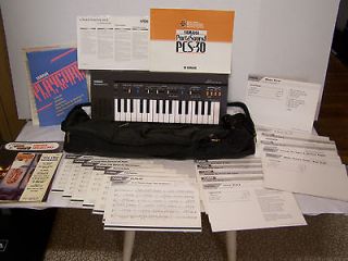 Yamaha Portasound PCS 30 Keyboard W/ 17 Playcards Cleaning Case Manual 
