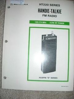 Motorola HT 220 handie talkie radio Service Manual 136 174MHZ