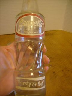 Vintage Grapette Soda Bottle Thirsty or Not 1952 7 FL OZ, 8 5/8 