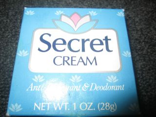 Vintage & Rare SECRET CREAM Anti perspirant & deodorant 1 oz / 28g