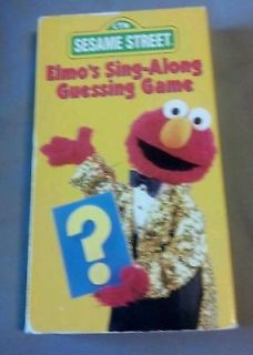 Sesame Street   Elmos Sing Along Guessing Game (VHS, 1996) RARE OOP