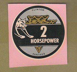 CLINTON ENGINE Pull Starter Decal NOS 2 HP PANTHER