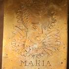 Antique Brass Engraved Elizabethian Bust Maria Hinged Snuff Pill Box