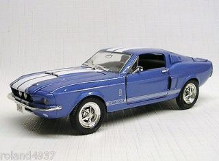 1967 Ford Mustang Shelby GT 500 Fastback Blue & White 132 Die Cast 
