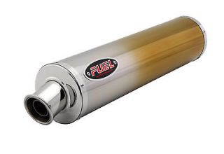   ZR 7S Exhaust Gold Titanium Round Mini Motorcycle Race Exhaust Can