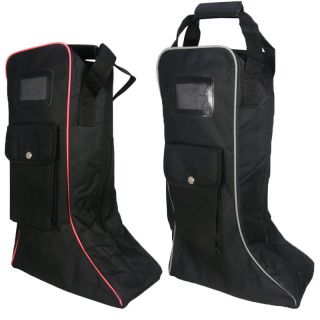 BLACK EQUESTRIAN HORSE RIDING SHOWING JUMPING LONG BOOT BAG WELLYS 