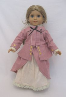 Doll Clothes Rose Riding Dress Gown Fits 18 American Girl Elizabeth