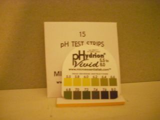 pH Saliva/Urine test paper NEW 15 test strips with chart 5.5 8.0 