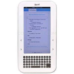 Sharper Image Literati Wireless Reader 500MB, Wi Fi, 7in   White