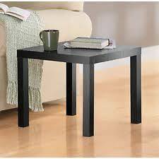 Parsons Black wood grain end coffee table Black Or Natural 20L x 20 