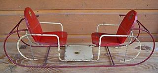 Vintage Amsco Toy Doll Double Swing Glider   Red With Decals