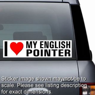 Love Heart My ENGLISH POINTER   Window Sticker Bumper