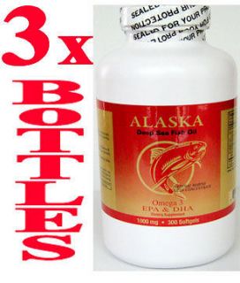 3x Omega 3 900caps,Alask​a Deep Sea Fish Oil, EPA DHA,