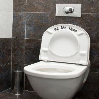 Put Me Down   Humorous Toilet Seat Bathroom Sticker Wall Art Vinyl 
