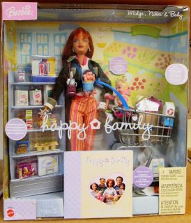 Barbie Happy Family Midge, Nikki and Baby Dolls Grocery Shopping 