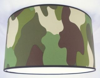 11 Lampshade Handmade in UK   Camouflage Wallpaper