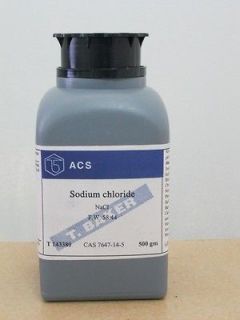 Sodium chloride ACS grade minimum 99.0% 1 pound T. Baker T143380
