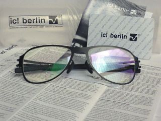 new ic berlin eyeglasses M1169 quantum gravity metallic black eye 