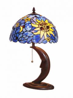   Tiffany Style Stained Glass Mini Table Lamp W/ 12 Shade 23 Tall