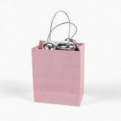 12 Mini PINK Paper GIFT BAGS wholesale party FREE S/H favor favors