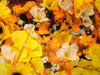 Fall Picks 6 pcs Silk Wholesale Lot Bulk Flowers Crafts Arrangement 
