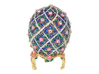 New Swarovski Crystal Blue Russian Floral Faberge Egg