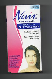 NAIR Face Wax Strips Ready to Use for Face, Eyebrows & Bikini Area New