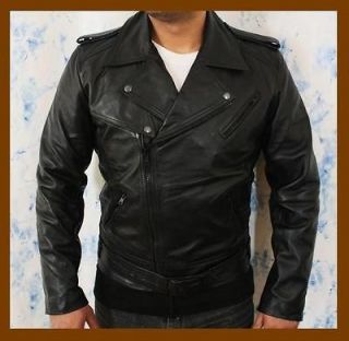   100% genuine leather mens ghost rider jacket coat en cuir all sizes
