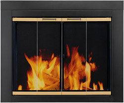 Pleasant Hearth Glass Fireplace Door Arrington Black Small AR 1020 