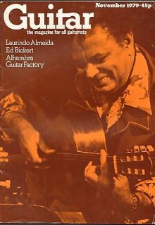   MAGAZINE Nov 1979 Ed Bickert Laurindo Almedia Alhambra guitar factory