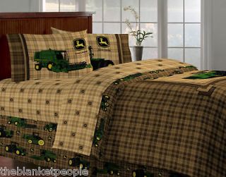 Newly listed NEW JOHN DEERE TRACTOR & PLAID FULL 5PC BEDDING SET