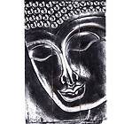 Exquisite Buddha Wall Panel, Hand Carved, Silvered Suar Wood, 39 h x 