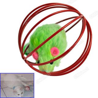   Kitten Funny Fun Gift Play Playing Toys False Mouse in Rat Cage Ball