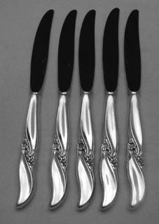 IS Hope Chest Silverplate Flatware Silver Wind Dinner Knife 5 Art Deco 