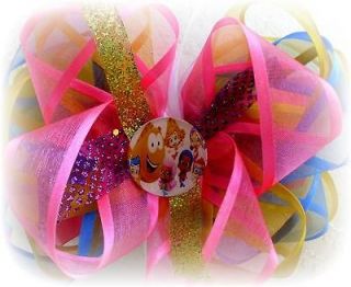   LITTLE GIRLS HAIR BOWS HANDMADE FOR PINK BUBBLE GUPPIES PARTY FAVORS