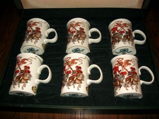 Vintage GUCCI warrior knight fine bone china coffee MUG tea cup SET OF 