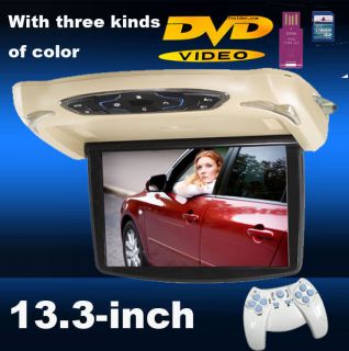   inch Roof Mounted DVD Media Player Flip Down Overhead LCD TV SD USD
