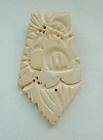   Carved Bone Dress Collar Fur Clip Pin Brooch Floral Cream Faux Ivory