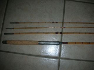Vintage Unmarked Bamboo Casting/Fly Fishing Rod   9 6 (D 3)