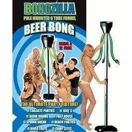  12 Beer Bong 6 Person Pole Mounted Head Rush PARTIES FUN FRAT PONG NEW